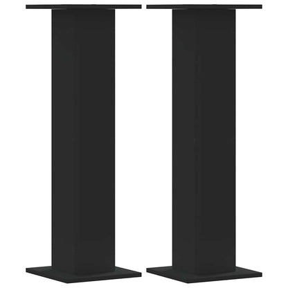Supporti per Piante 2 pz Neri 30x30x95 cm Legno Multistrato | homemem39