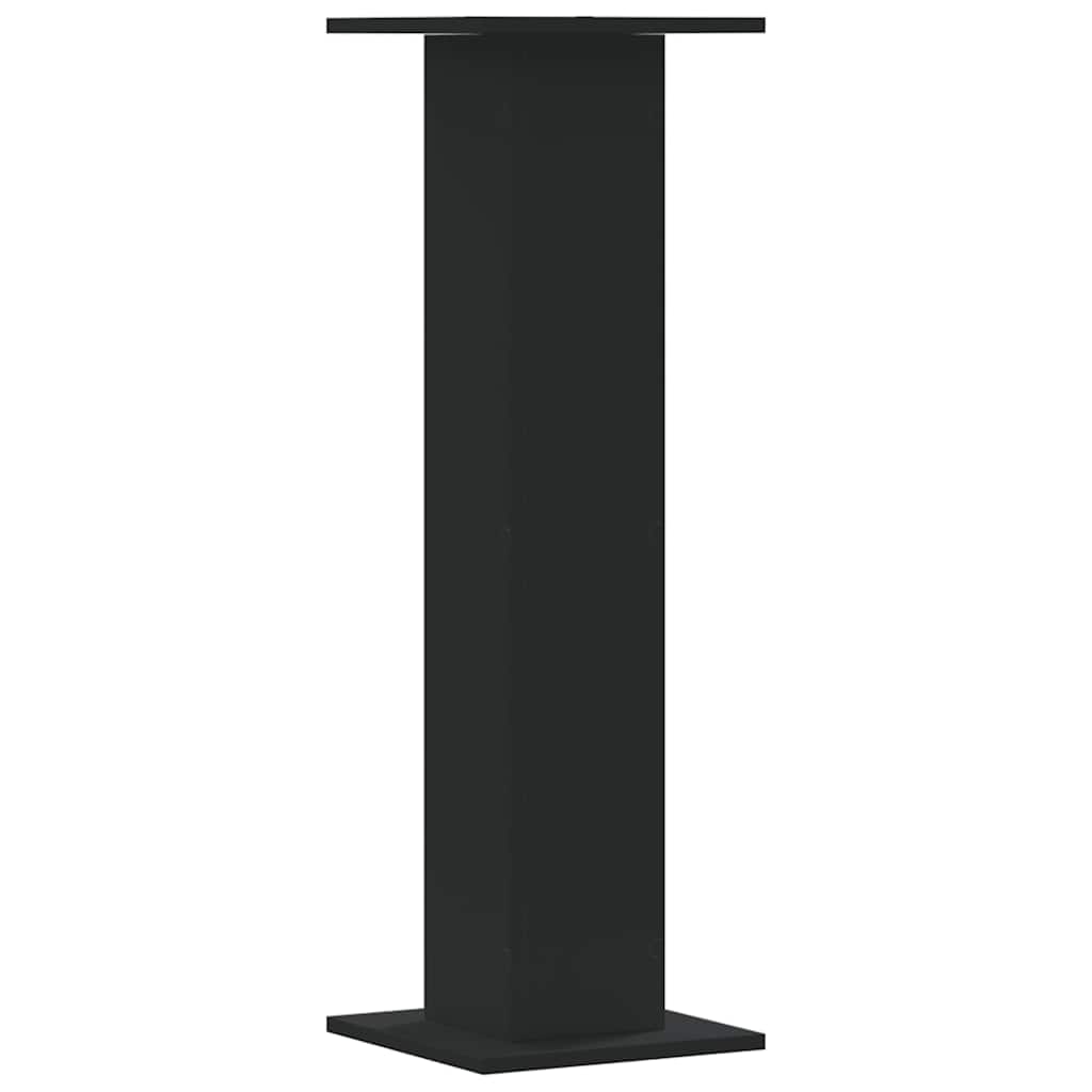 Supporti per Piante 2 pz Neri 30x30x95 cm Legno Multistrato | homemem39