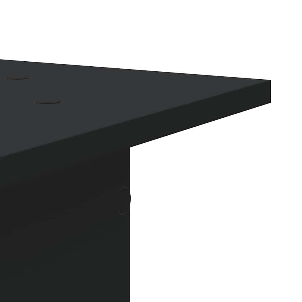 Supporti per Piante 2 pz Neri 30x30x95 cm Legno Multistrato | homemem39