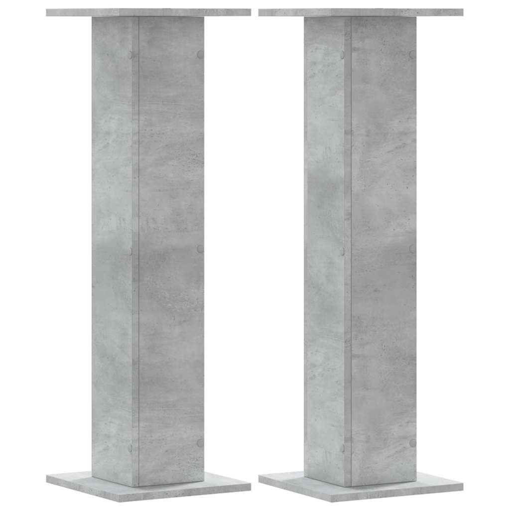 Supporti per Piante 2 pz Grigio Cemento 30x30x95 cm Truciolato | homemem39