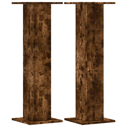 Supporti per Piante 2 pz Rovere Fumo 30x30x95 cm in Truciolato | homemem39