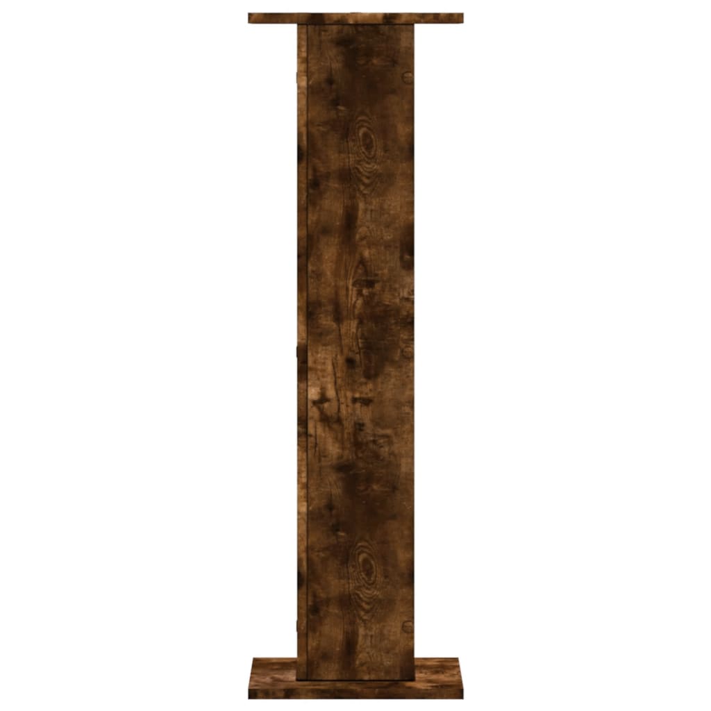 Supporti per Piante 2 pz Rovere Fumo 30x30x95 cm in Truciolato | homemem39