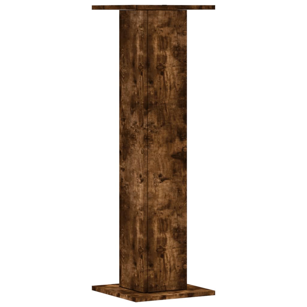 Supporti per Piante 2 pz Rovere Fumo 30x30x95 cm in Truciolato | homemem39
