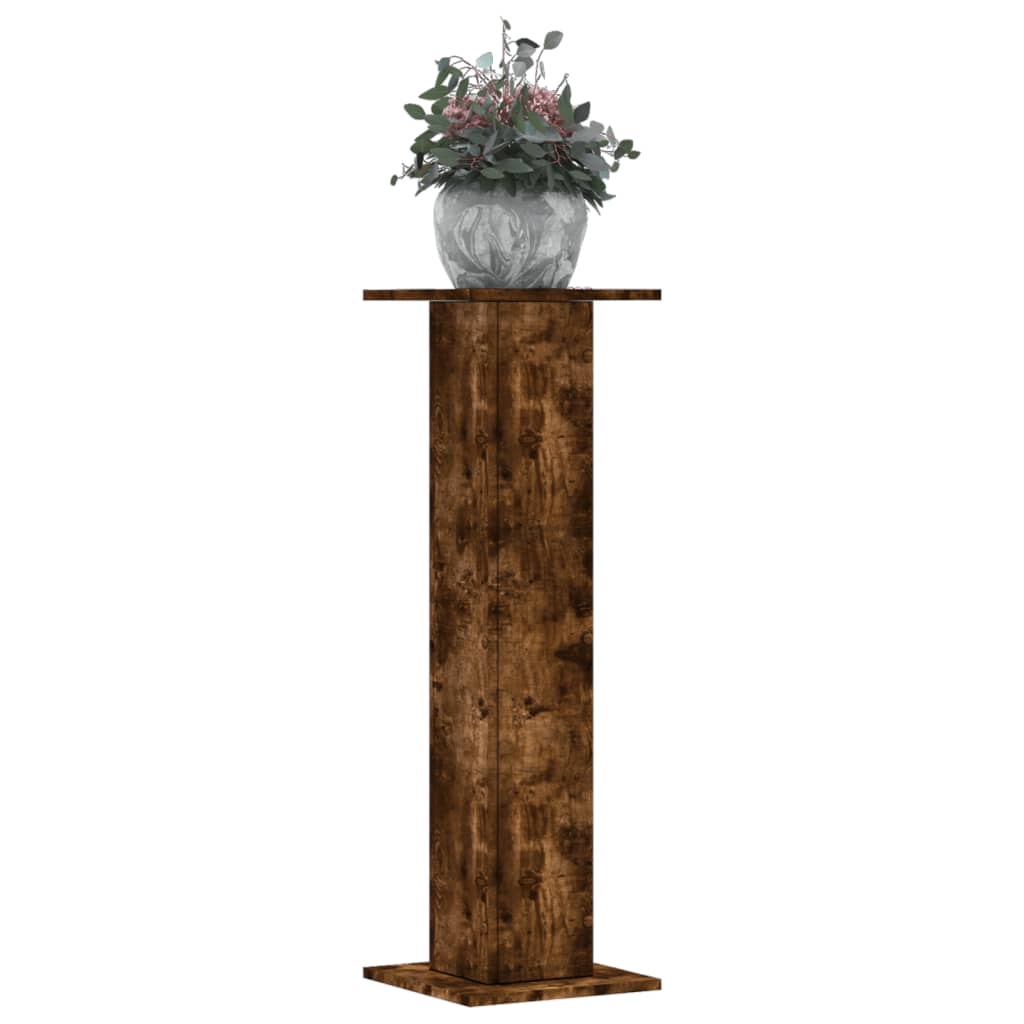 Supporti per Piante 2 pz Rovere Fumo 30x30x95 cm in Truciolato | homemem39