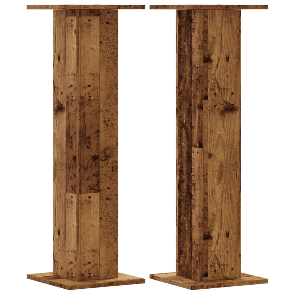 Supporti per Piante 2 pz Legno Vecchio 30x30x95 cm Truciolato | homemem39