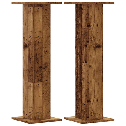 Supporti per Piante 2 pz Legno Vecchio 30x30x95 cm Truciolato | homemem39