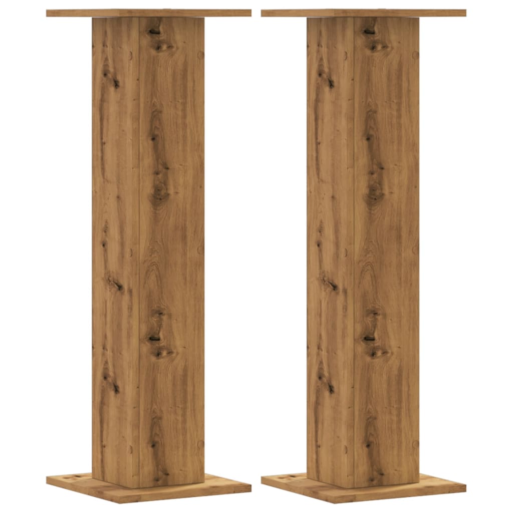 Supporti Piante 2 pz Rovere Artigianale 30x30x95 cm Truciolato | homemem39