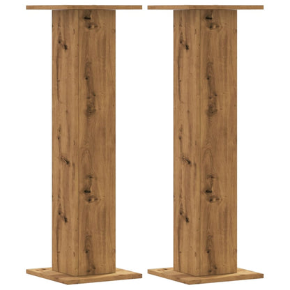 Supporti Piante 2 pz Rovere Artigianale 30x30x95 cm Truciolato | homemem39