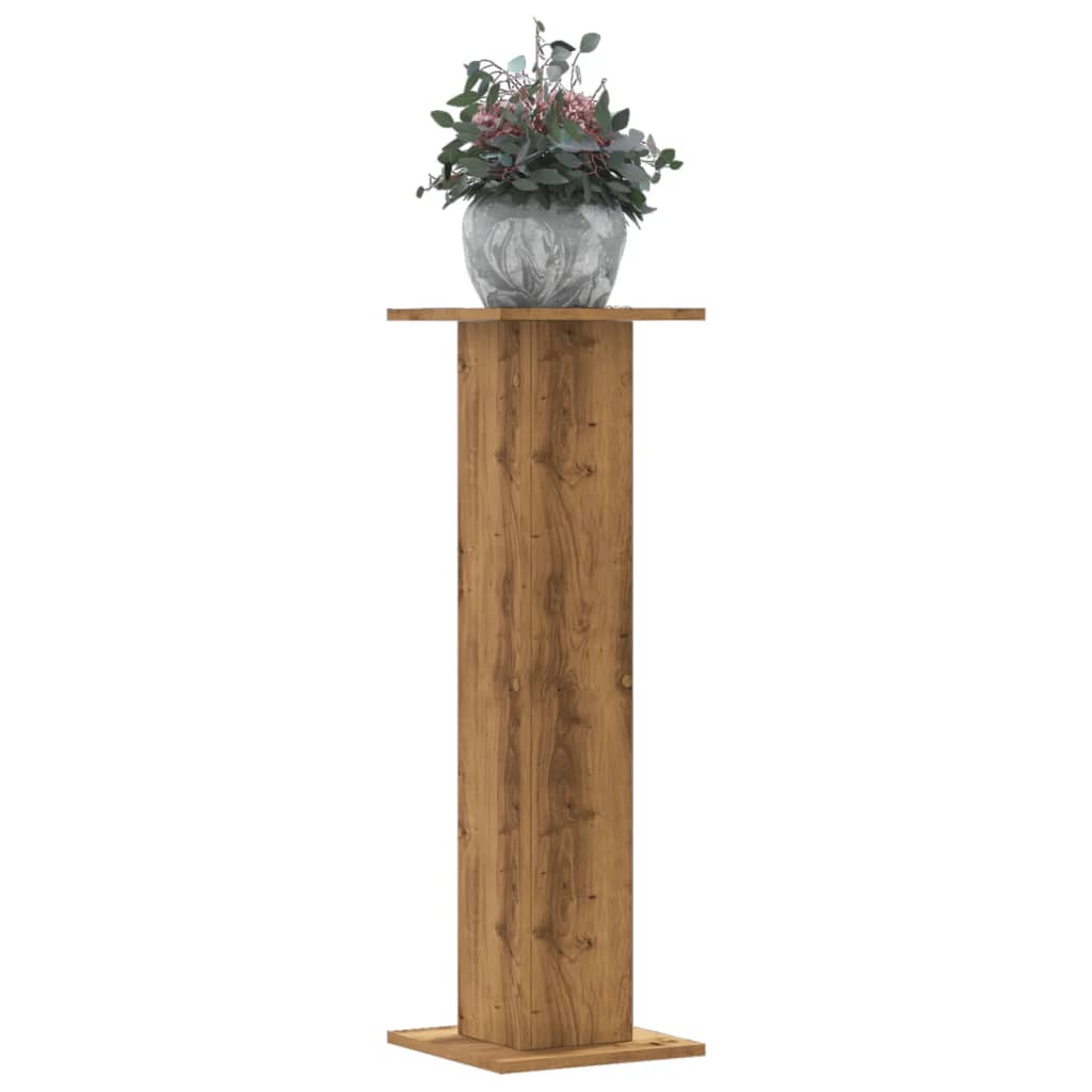 Supporti Piante 2 pz Rovere Artigianale 30x30x95 cm Truciolato | homemem39