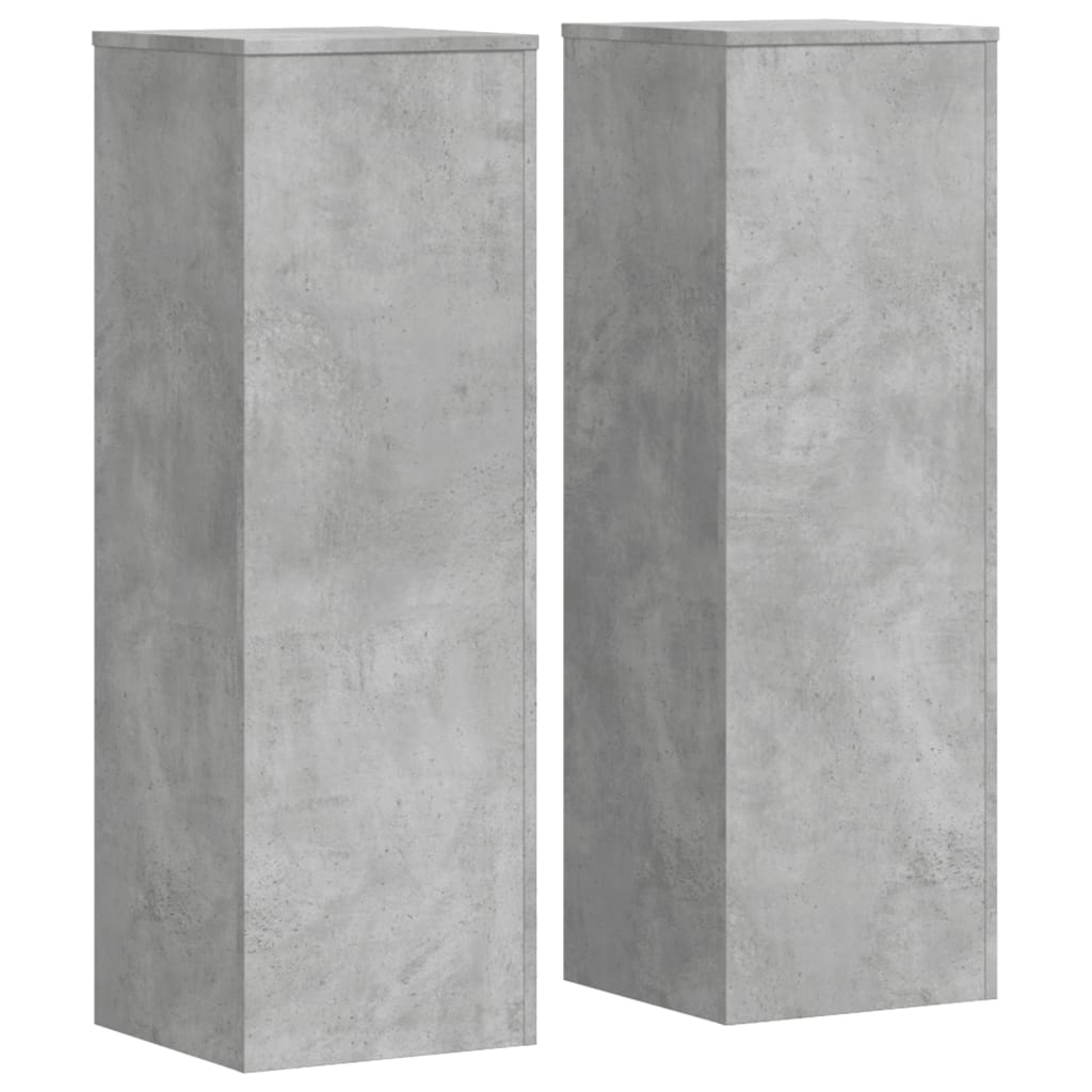 Supporti per Piante 2 pz Grigio Cemento 33x33x100cm Multistrato - homemem39