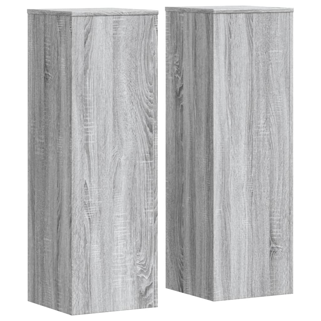 Supporti per Piante 2 pz Grigio Sonoma 33x33x100 cm Multistrato | homemem39