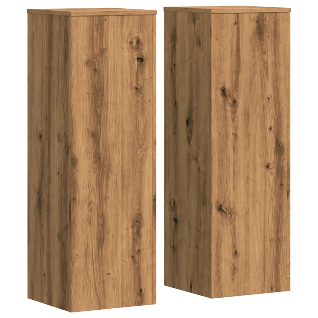 Supporti Piante 2 pz Rovere Artigianale 33x33x100cm Multistrato | homemem39