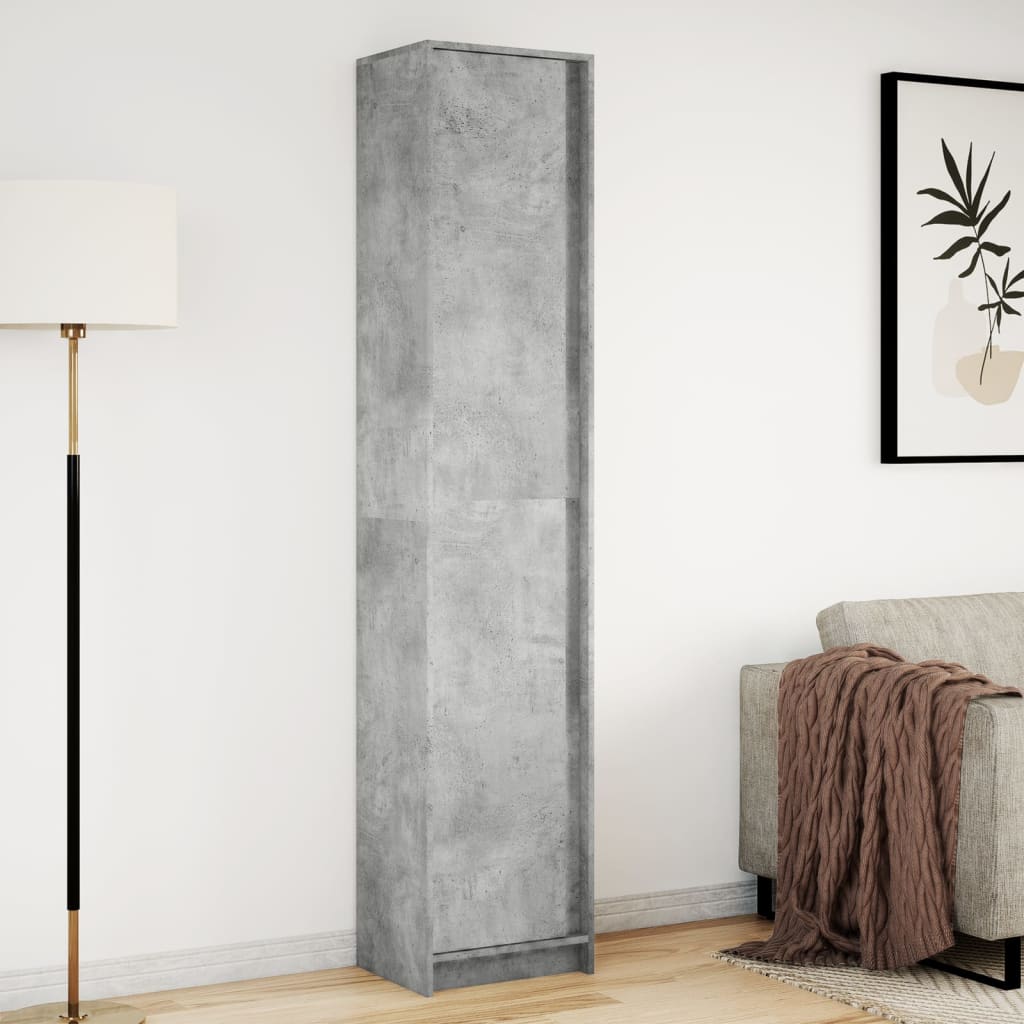 Credenza con LED Grigio Cemento 41,5x32,5x200 cm in Truciolato