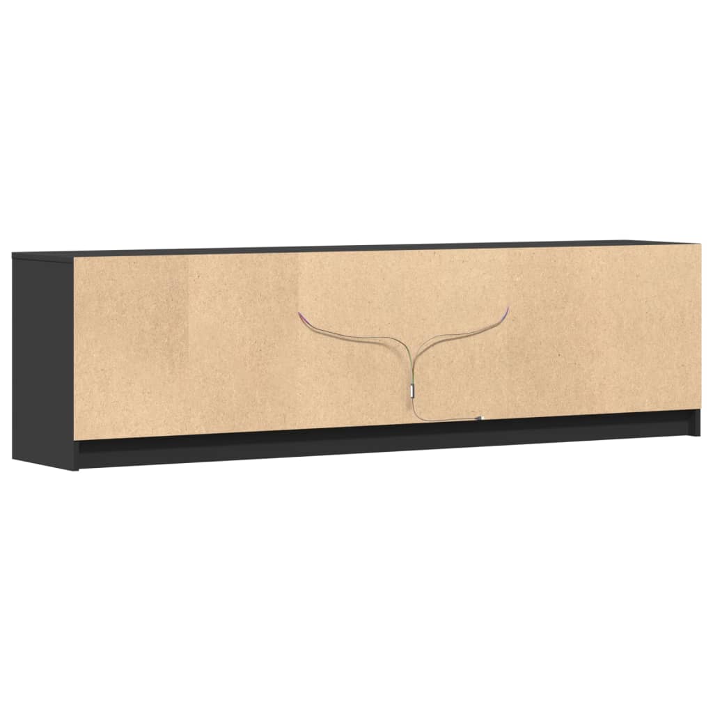 Mobile Porta TV con LED Nero 180x34x50cm in Truciolato - homemem39