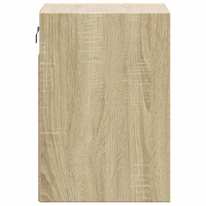 Comodino a Parete con luci LED Rovere Sonoma | homemem39