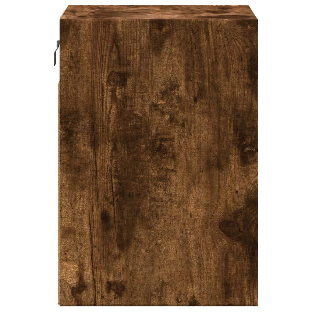 Comodino a Parete con luci LED Rovere Fumo | homemem39