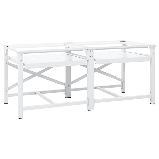 | Pedestallo per Lavatrice | Bianco Acciaio | homemem39