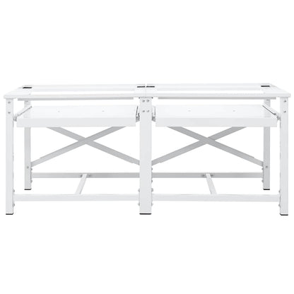 | Pedestallo per Lavatrice | Bianco Acciaio | homemem39