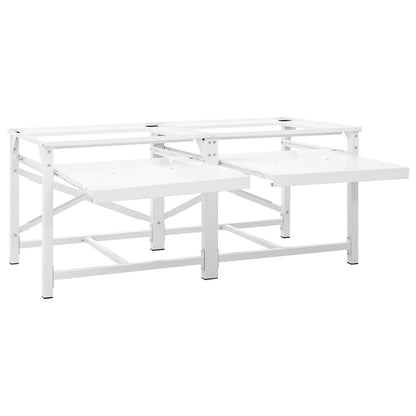 | Pedestallo per Lavatrice | Bianco Acciaio | homemem39
