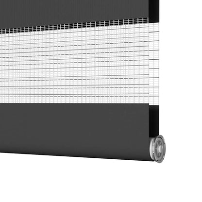 Tenda a Rullo Zebra Nero Larghezza Tessuto 60,9 cm Poliestere