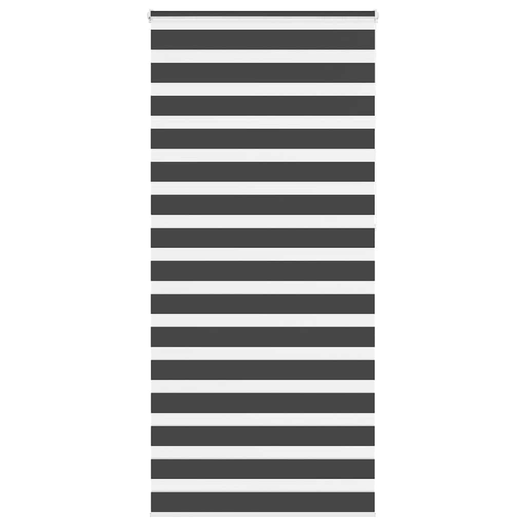 Tenda a Rullo Zebra Nero Larghezza Tessuto 105,9 cm Poliestere