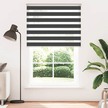 Tenda a Rullo Zebra Nero Larghezza Tessuto 145,9 cm Poliestere
