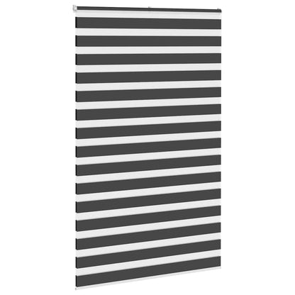 Tenda a Rullo Zebra Nero Larghezza Tessuto 145,9 cm Poliestere