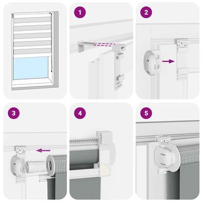 Tenda a Rullo Zebra Larghezza Tessuto 140,9 cm Poliestere