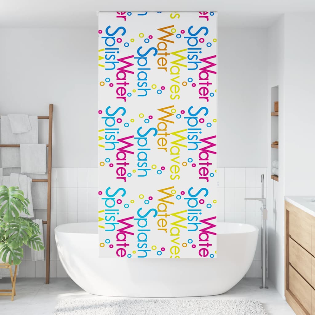 Tenda a Rullo Doccia 100x240 cm Larghezza Tessuto 96 cm | homemem39