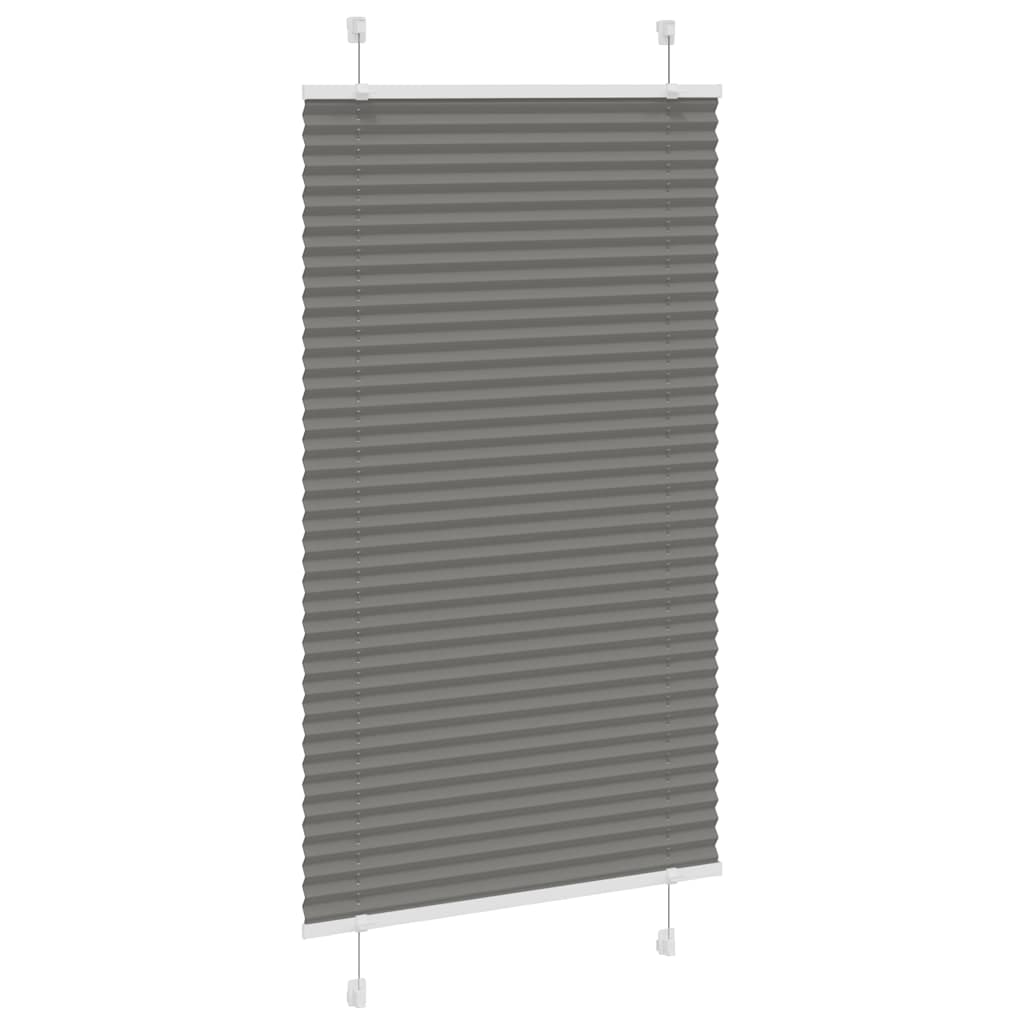 Tenda Plissettata Antracite 75x100 cm Larghezza Tessuto 74,4 cm | homemem39