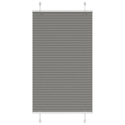 Tenda Plissettata Antracite 80x100 cm Larghezza Tessuto 79,4 cm | homemem39