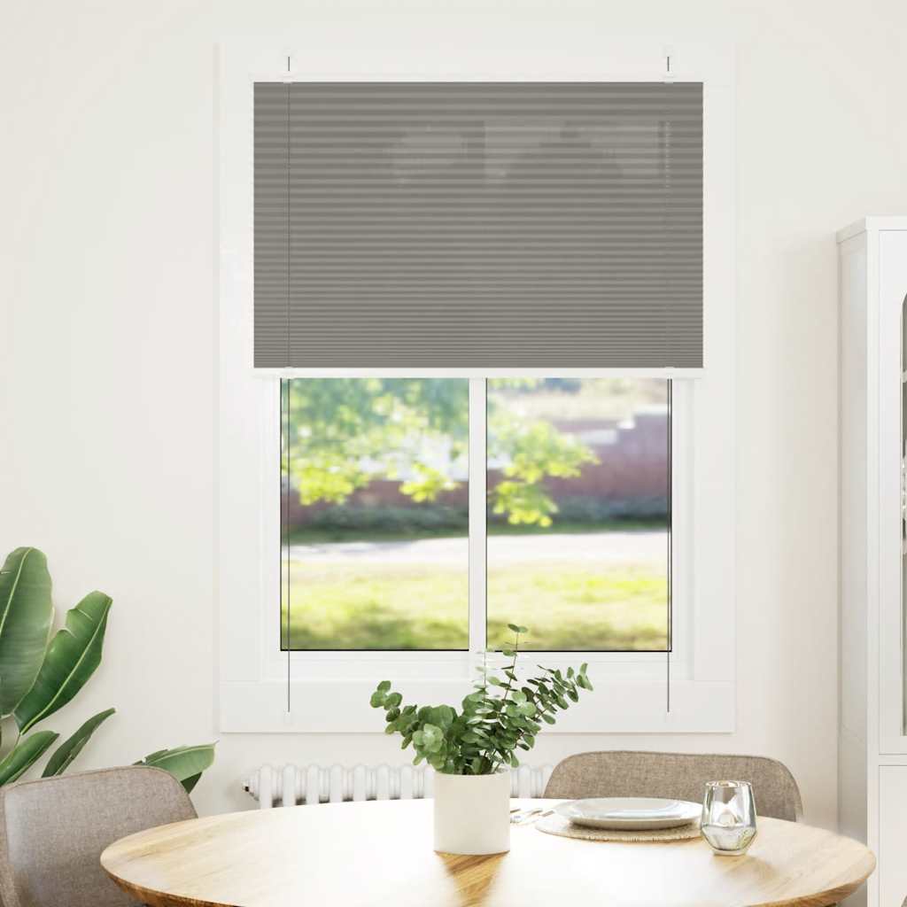 Tenda Plissettata Antracite 95x100 cm Larghezza Tessuto 94,4 cm | homemem39