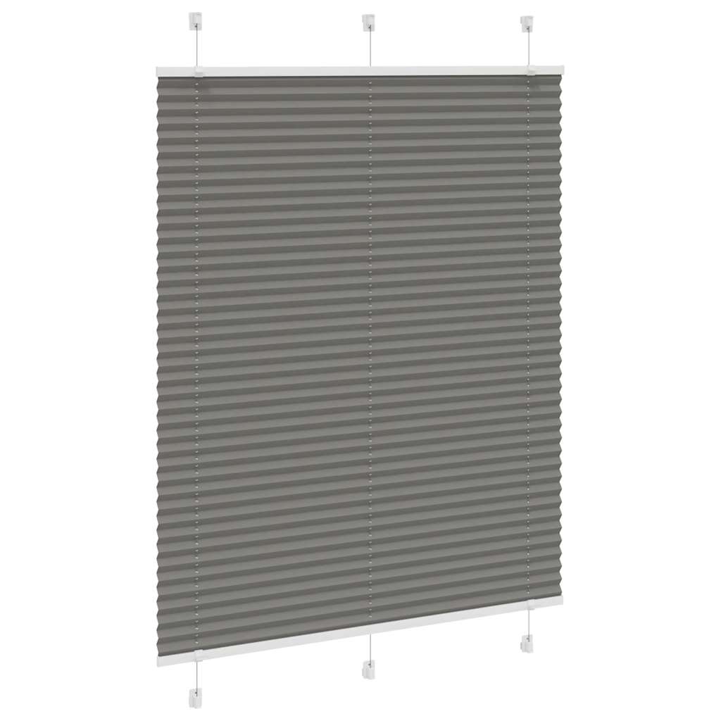 Tenda Plissettata Antracite 105x100cm Larghezza Tessuto 104,4cm | homemem39