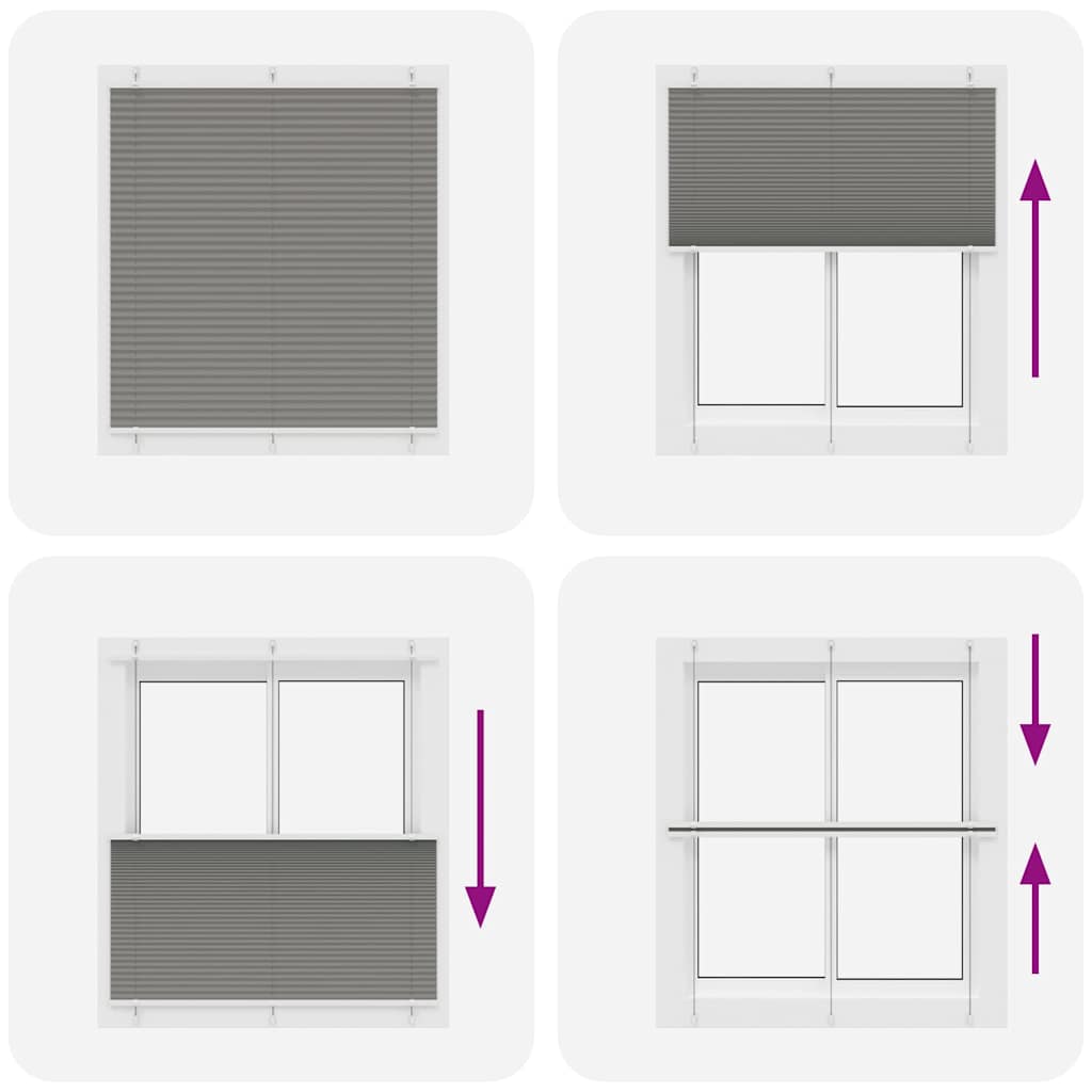 Tenda Plissettata Antracite 115x150cm Larghezza Tessuto 114,4cm | homemem39