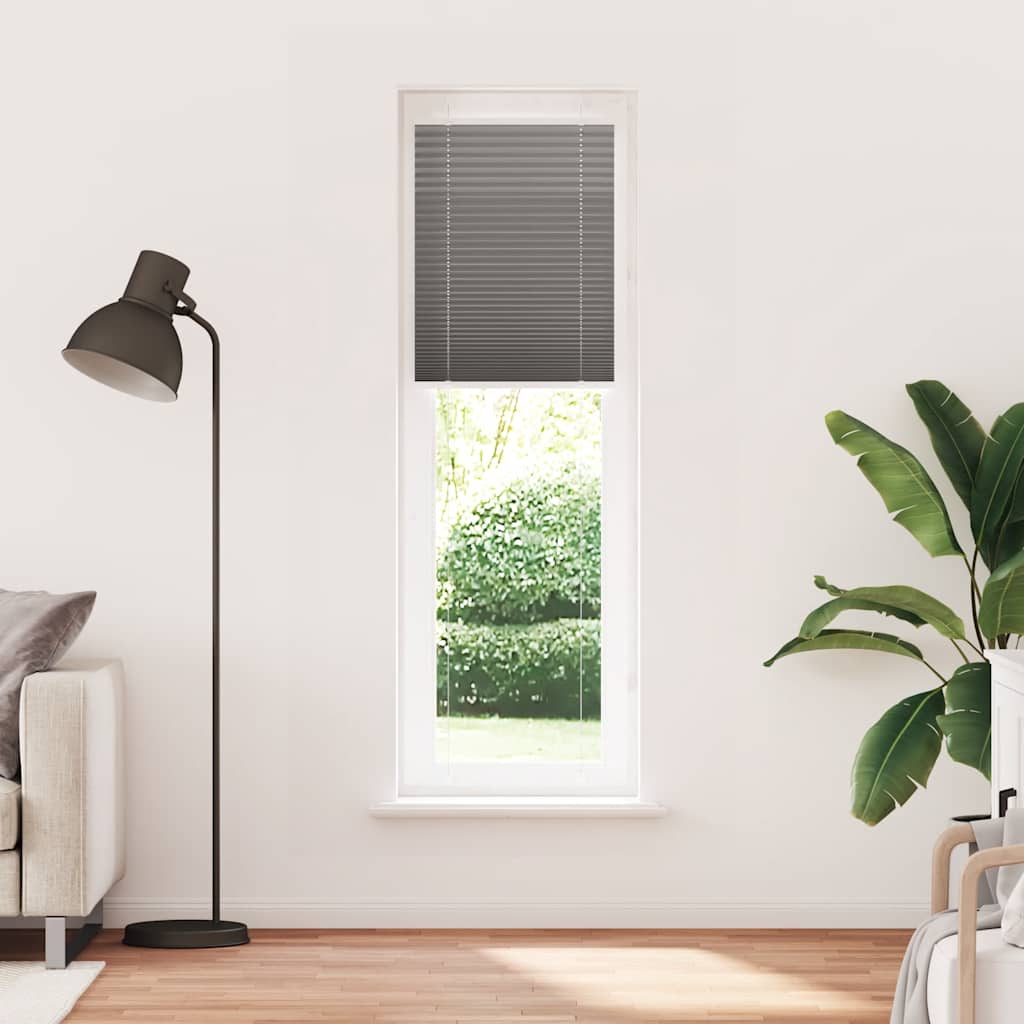 Tenda Plissettata Antracite 65x200 cm Larghezza Tessuto 64,4 cm | homemem39