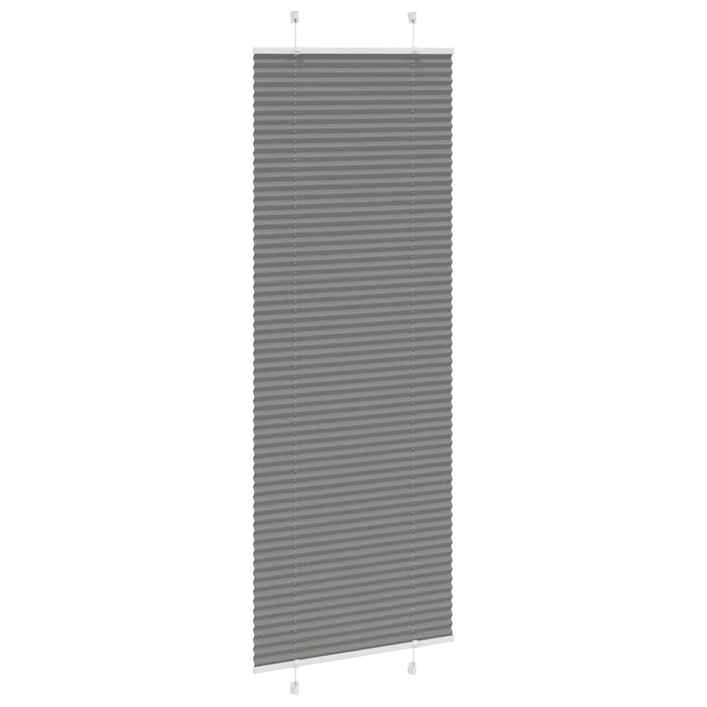Tenda Plissettata Antracite 75x200 cm Larghezza Tessuto 74,4 cm | homemem39