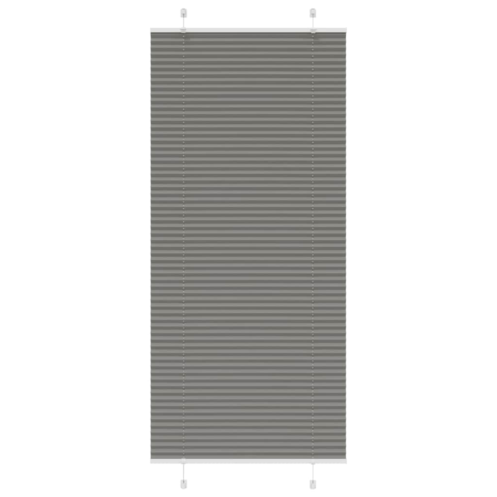 Tenda Plissettata Antracite 85x200 cm Larghezza Tessuto 84,4 cm