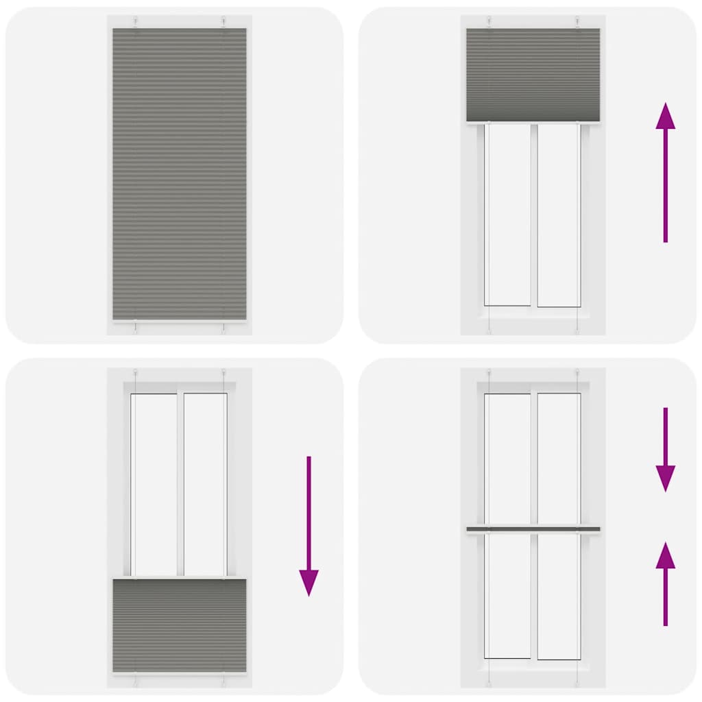 Tenda Plissettata Antracite 85x200 cm Larghezza Tessuto 84,4 cm | homemem39