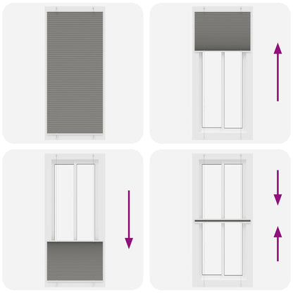 Tenda Plissettata Antracite 90x200 cm Larghezza Tessuto 89,4 cm | homemem39