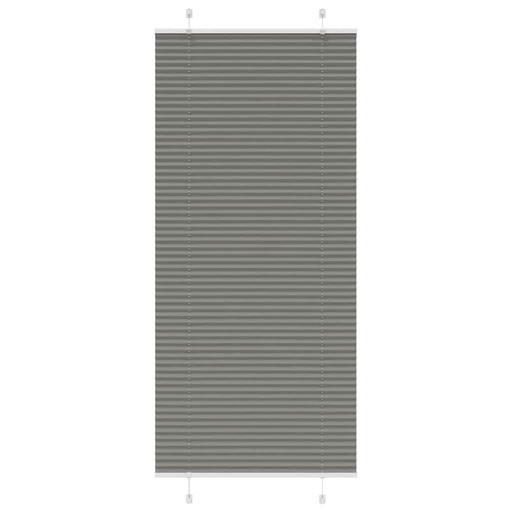 Tenda Plissettata Antracite 95x200 cm Larghezza Tessuto 94,4 cm