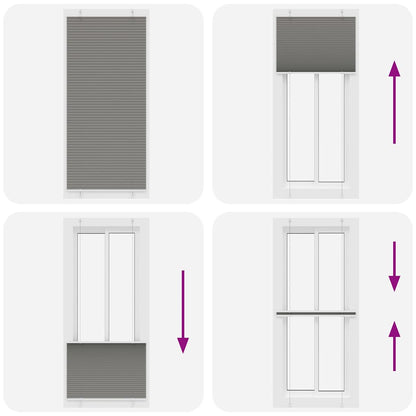 Tenda Plissettata Antracite 100x200cm Larghezza Tessuto 99,4 cm | homemem39
