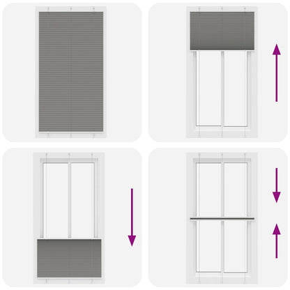 Tenda Plissettata Antracite 105x200cm Larghezza Tessuto 104,4cm | homemem39
