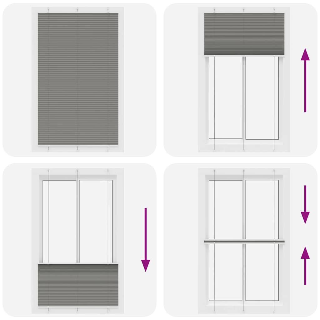 Tenda Plissettata Antracite 120x200cm Larghezza Tessuto 119,4cm | homemem39
