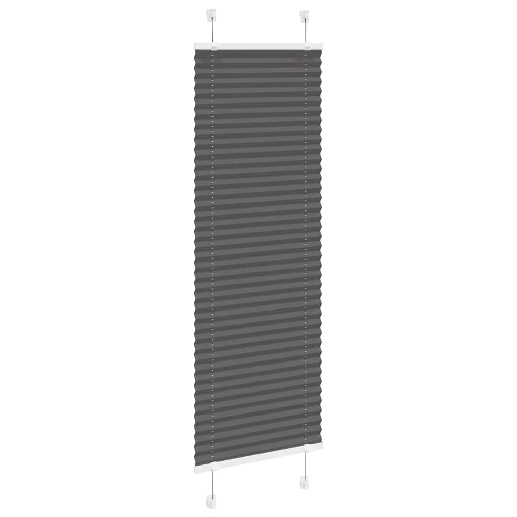 Tenda Plissettata Nera 45x100 cm Larghezza Tessuto 44,4 cm | homemem39