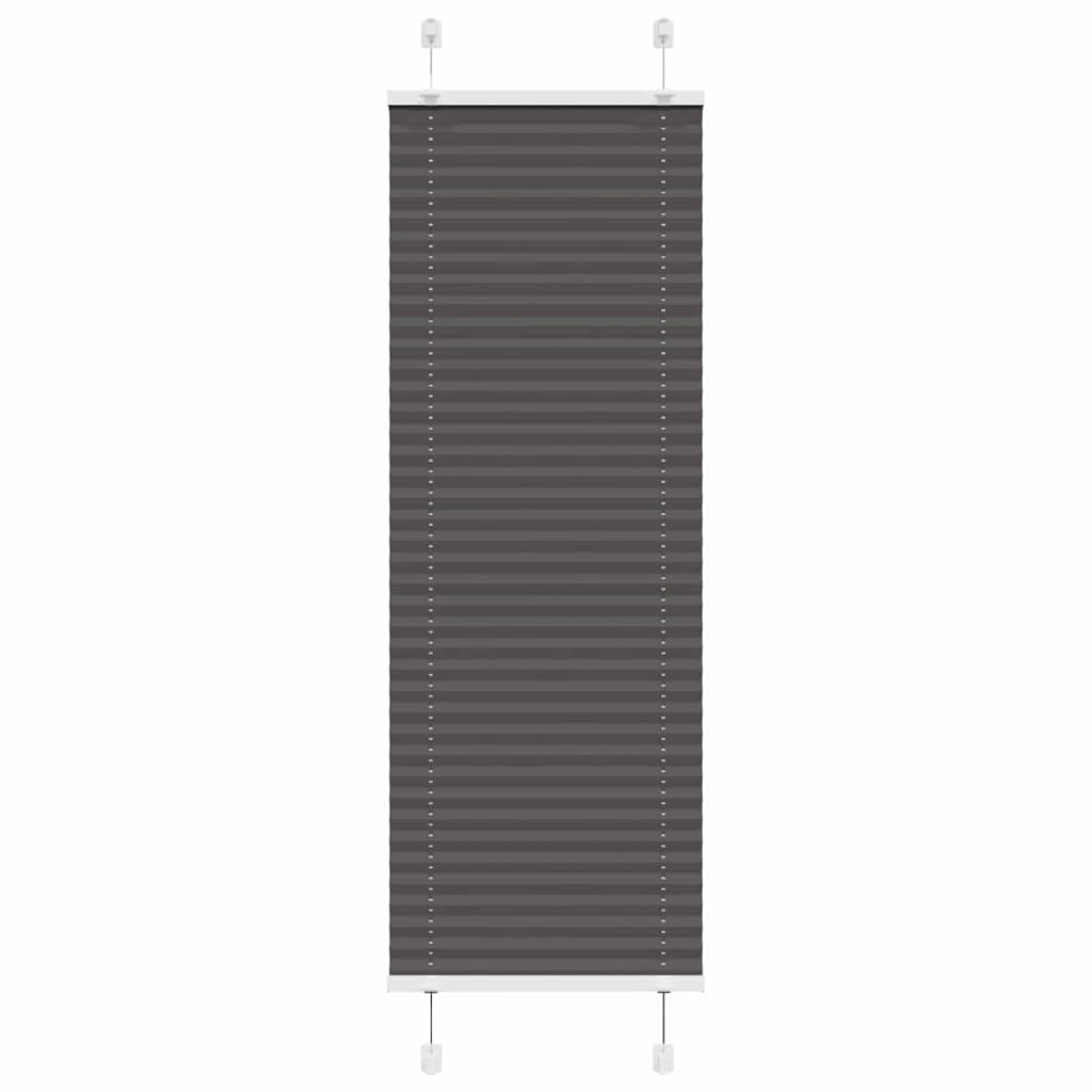 Tenda Plissettata Nera 50x100 cm Larghezza Tessuto 49,4 cm