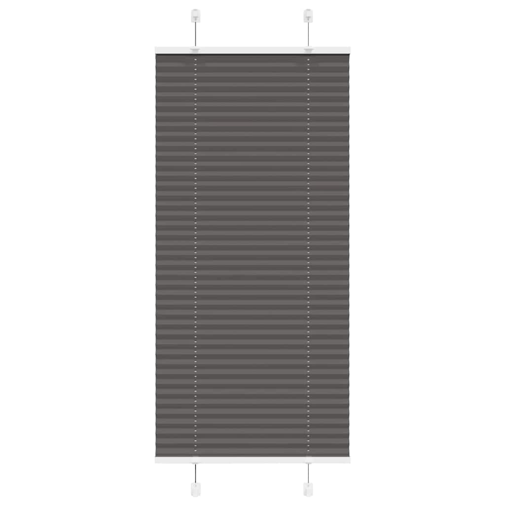 Tenda Plissettata Nera 55x100 cm Larghezza Tessuto 54,4 cm