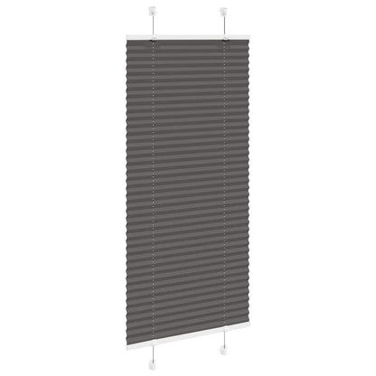Tenda Plissettata Nera 65x100 cm Larghezza Tessuto 64,4 cm | homemem39