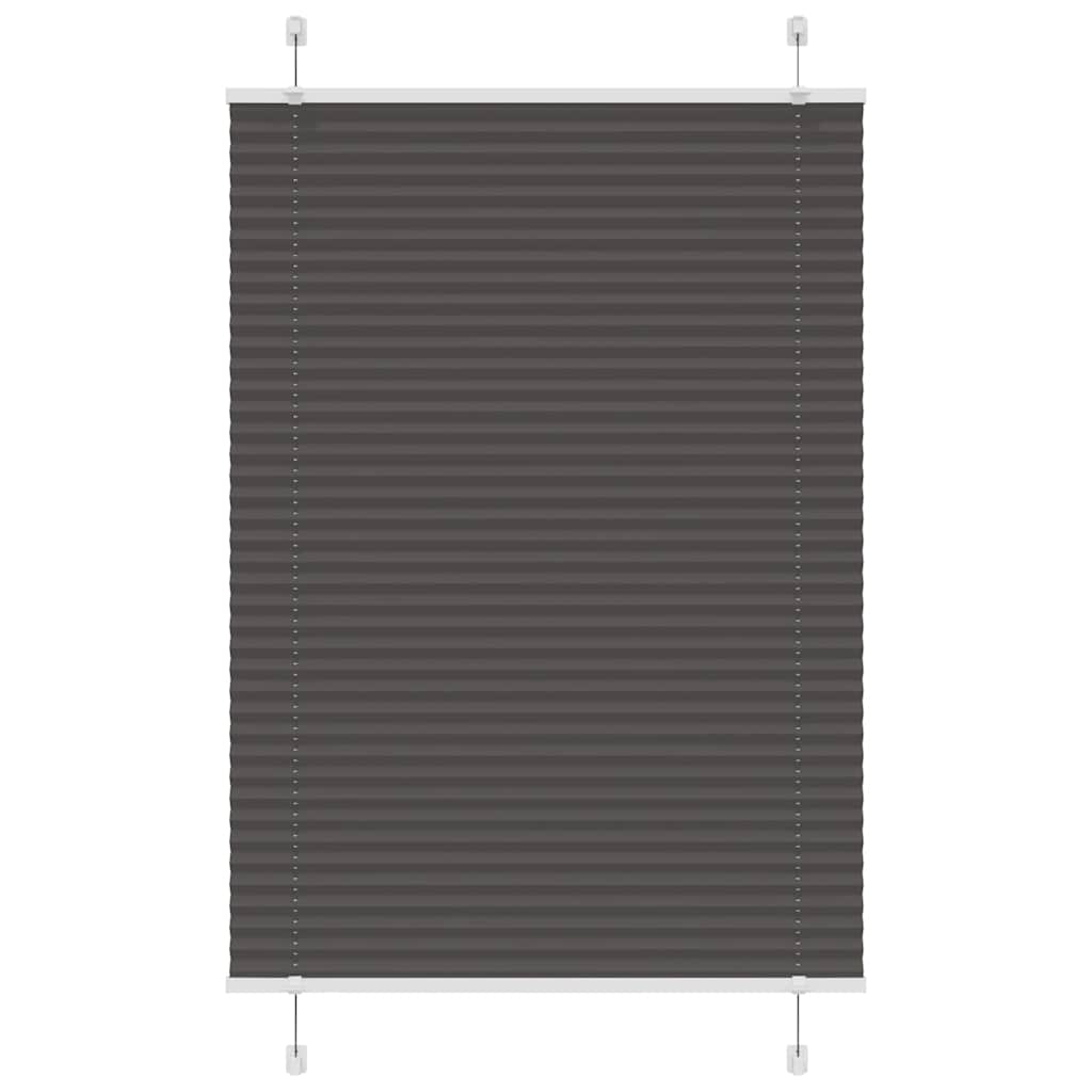 Tenda Plissettata Nera 85x100 cm Larghezza Tessuto 84,4 cm