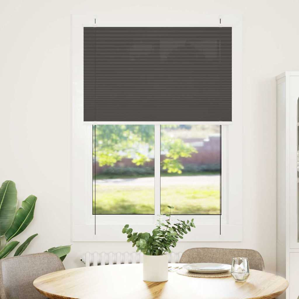 Tenda Plissettata Nera 90x100 cm Larghezza Tessuto 89,4 cm | homemem39