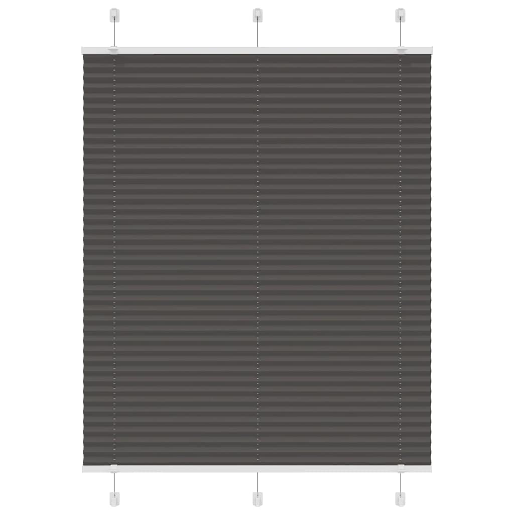 Tenda Plissettata Nera 110x100 cm Larghezza Tessuto 109,4 cm